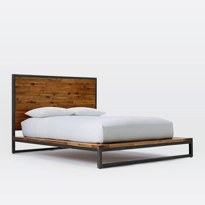 Trọn bộ giường khung thép gỗ kết hợp