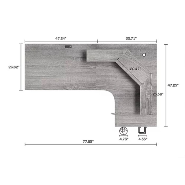 Bàn Làm Việc Chữ L chân Sắt Đẹp14